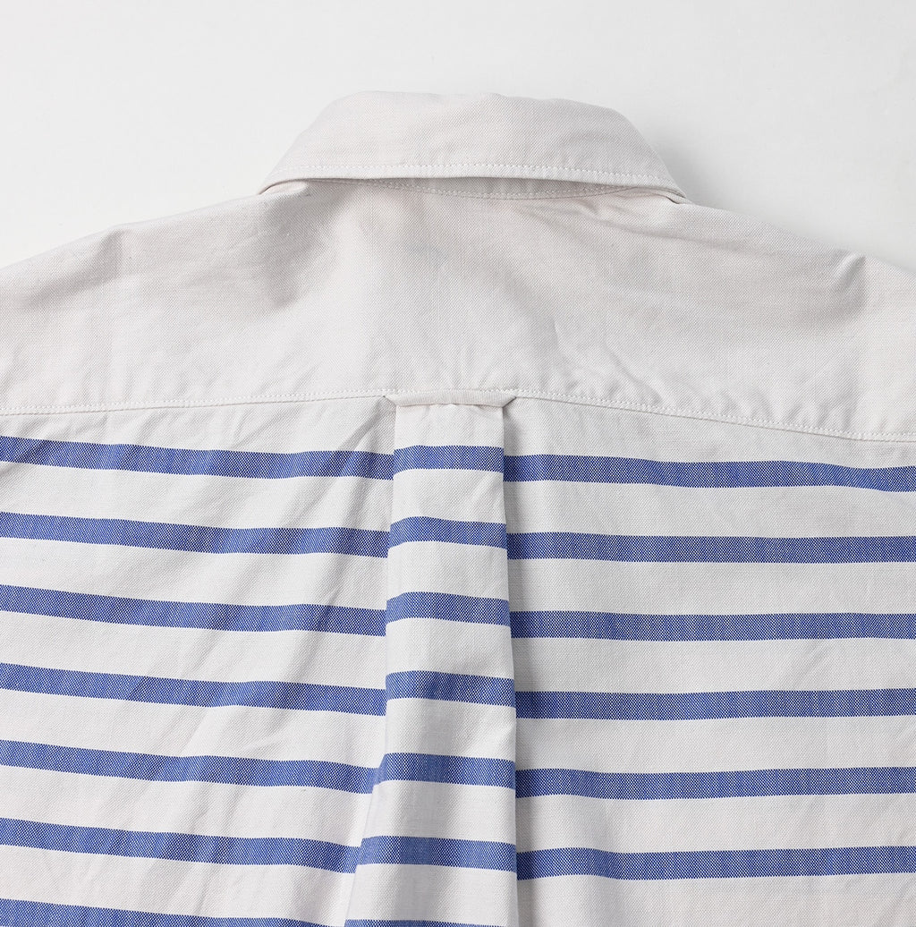 Supima OX Petite Collar Ocean Button Down Basque Pull Short Sleeve