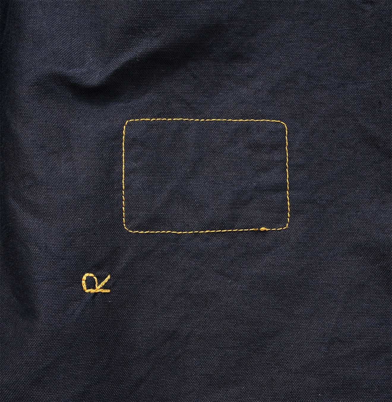 Indigo Supima Oxford 908 Loafer Shirt Detail