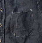 Cotton Linen Dungaree 908 Loafer Stand Shirt Nou Detail