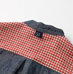 Cotton Linen Dungaree 908 Loafer Stand Shirt Nou Detail