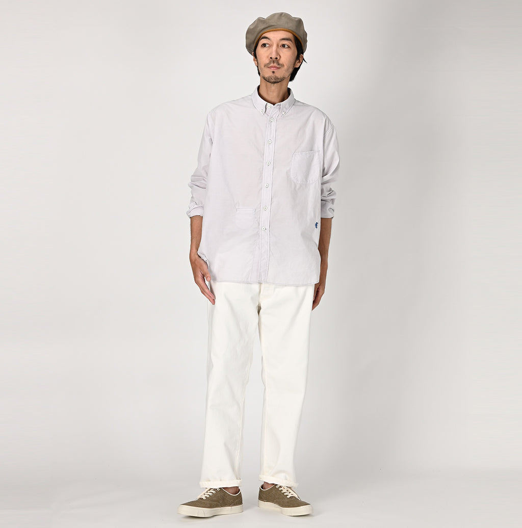 Hakeme 908 Ocean Button Down Shirt Male Model