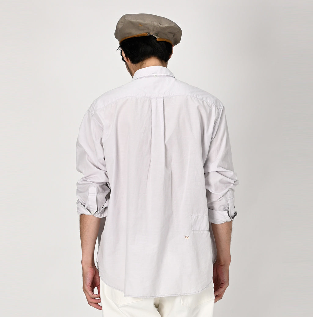 Hakeme 908 Ocean Button Down Shirt Male Model
