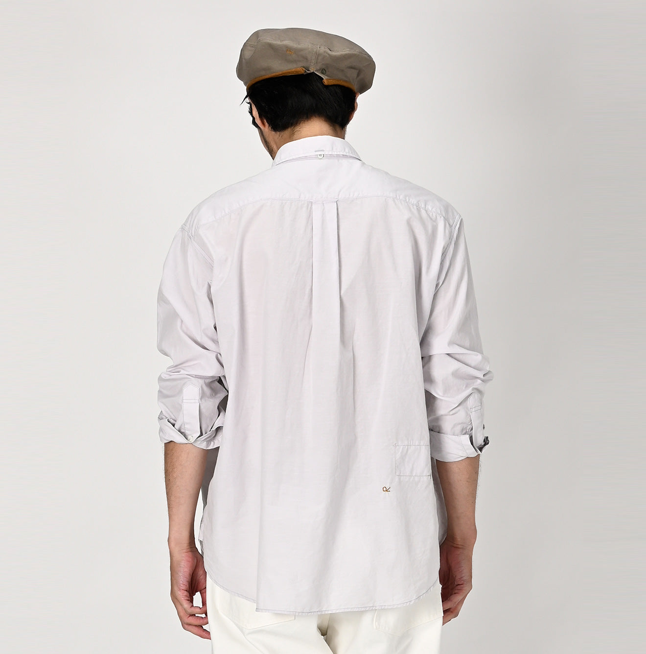 Hakeme 908 Ocean Button Down Shirt Male Model
