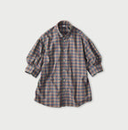 Broad Madras Check Petit Collar Half Sleeve Coupé Shirt