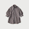 Broad Madras Check Petit Collar Half Sleeve Coupé Shirt