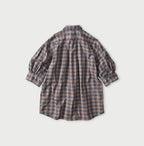 Broad Madras Check Petit Collar Half Sleeve Coupé Shirt