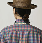 Broad Madras Check Petit Collar Half Sleeve Coupé Shirt