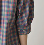 Broad Madras Check Petit Collar Half Sleeve Coupé Shirt