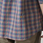 Broad Madras Check Petit Collar Half Sleeve Coupé Shirt