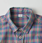 Broad Madras Check Petit Collar Half Sleeve Coupé Shirt