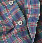Broad Madras Check Petit Collar Half Sleeve Coupé Shirt