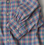 Broad Madras Check Petit Collar Half Sleeve Coupé Shirt
