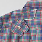 Broad Madras Check Petit Collar Half Sleeve Coupé Shirt
