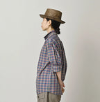 Broad Madras Check Petit Collar Half Sleeve Coupé Shirt