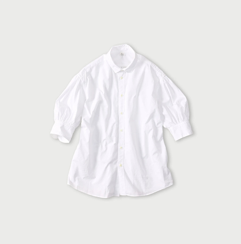 Broadcloth Petit Collar Half Sleeve Coupé Shirt