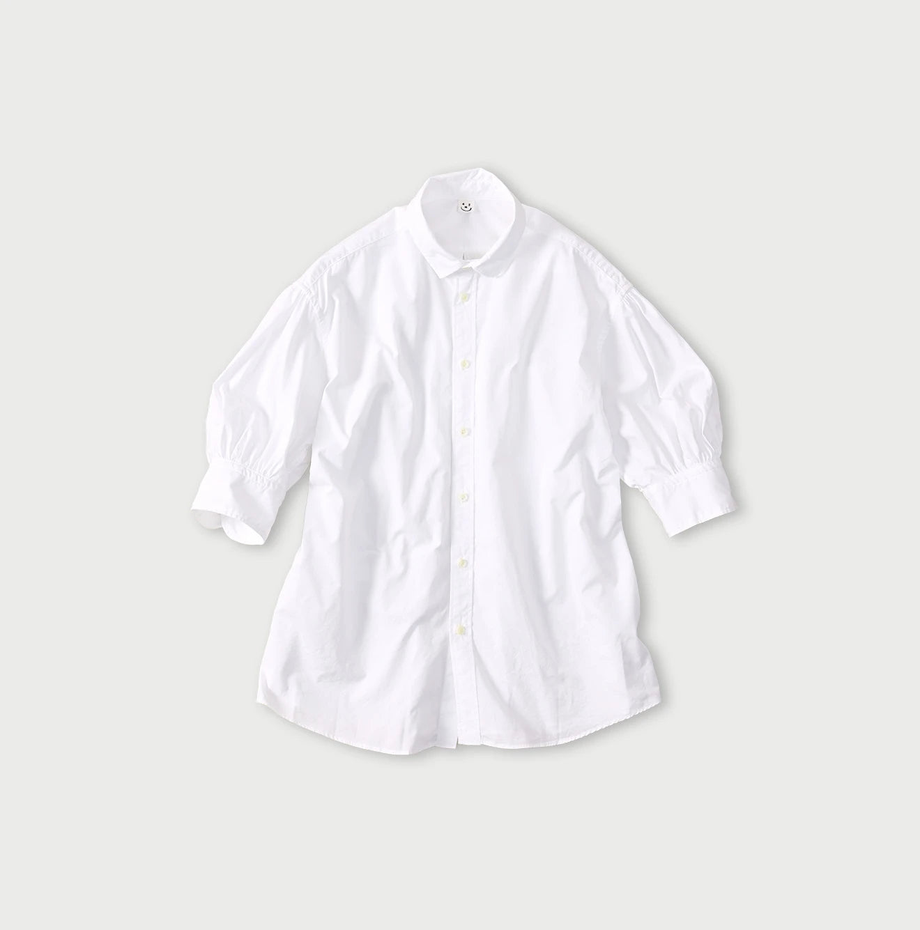Broadcloth Petit Collar Half Sleeve Coupé Shirt