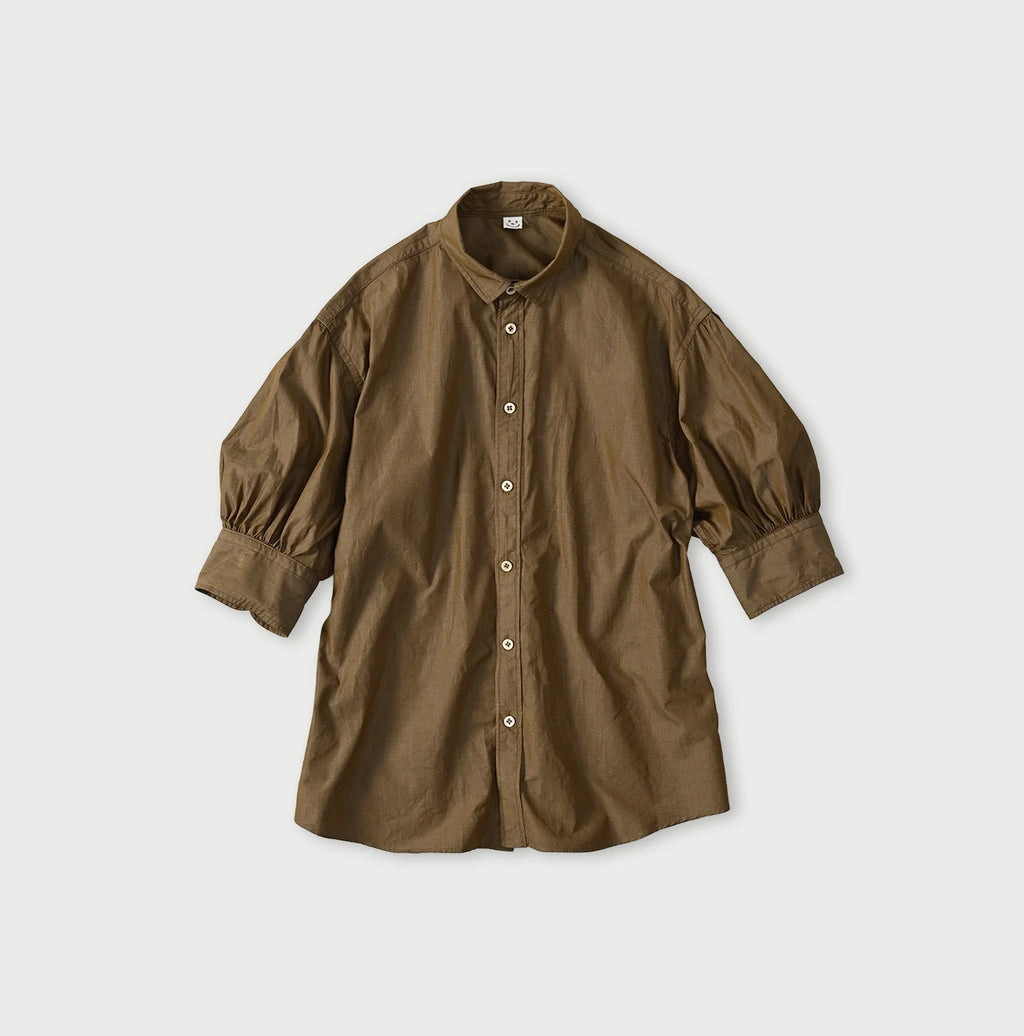 Broadcloth Petit Collar Half Sleeve Coupé Shirt