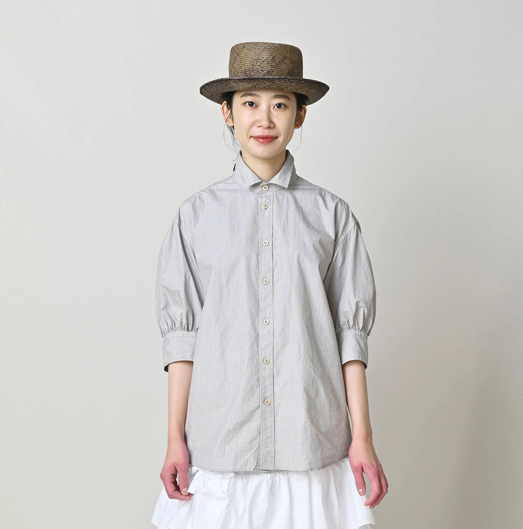 Broadcloth Petit Collar Half Sleeve Coupé Shirt