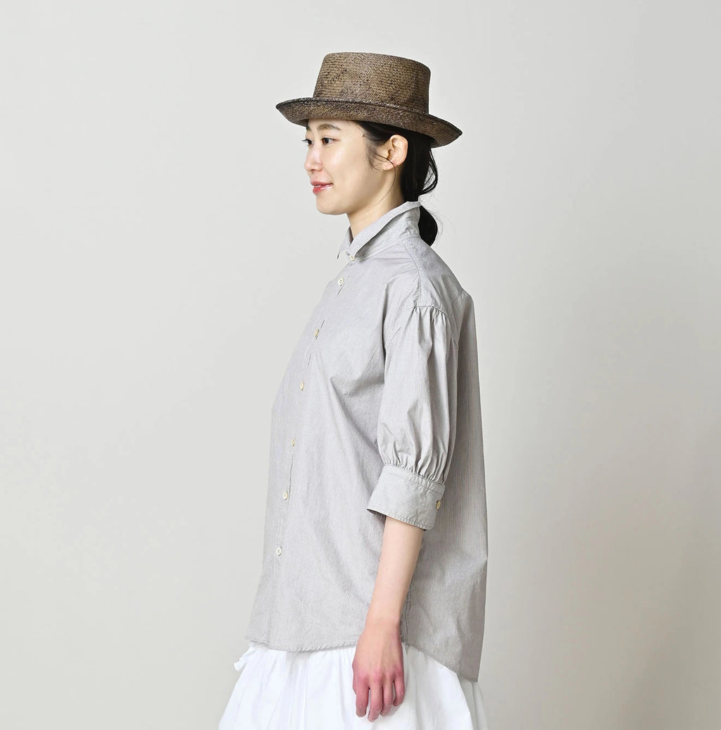 Broadcloth Petit Collar Half Sleeve Coupé Shirt