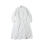 Compact Damp Pintuck Shirt Dress White