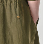 Compact Damp Pintuck Shirt Dress Detail