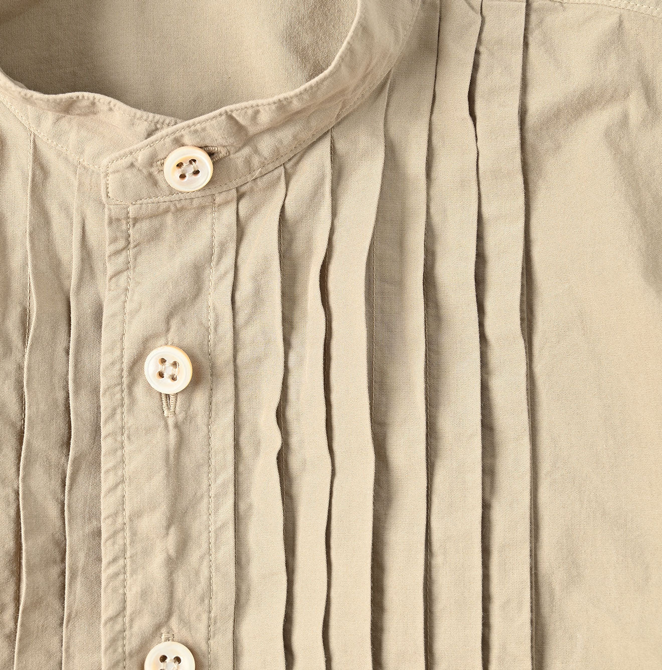 Compact Damp Pintuck Shirt Dress Detail