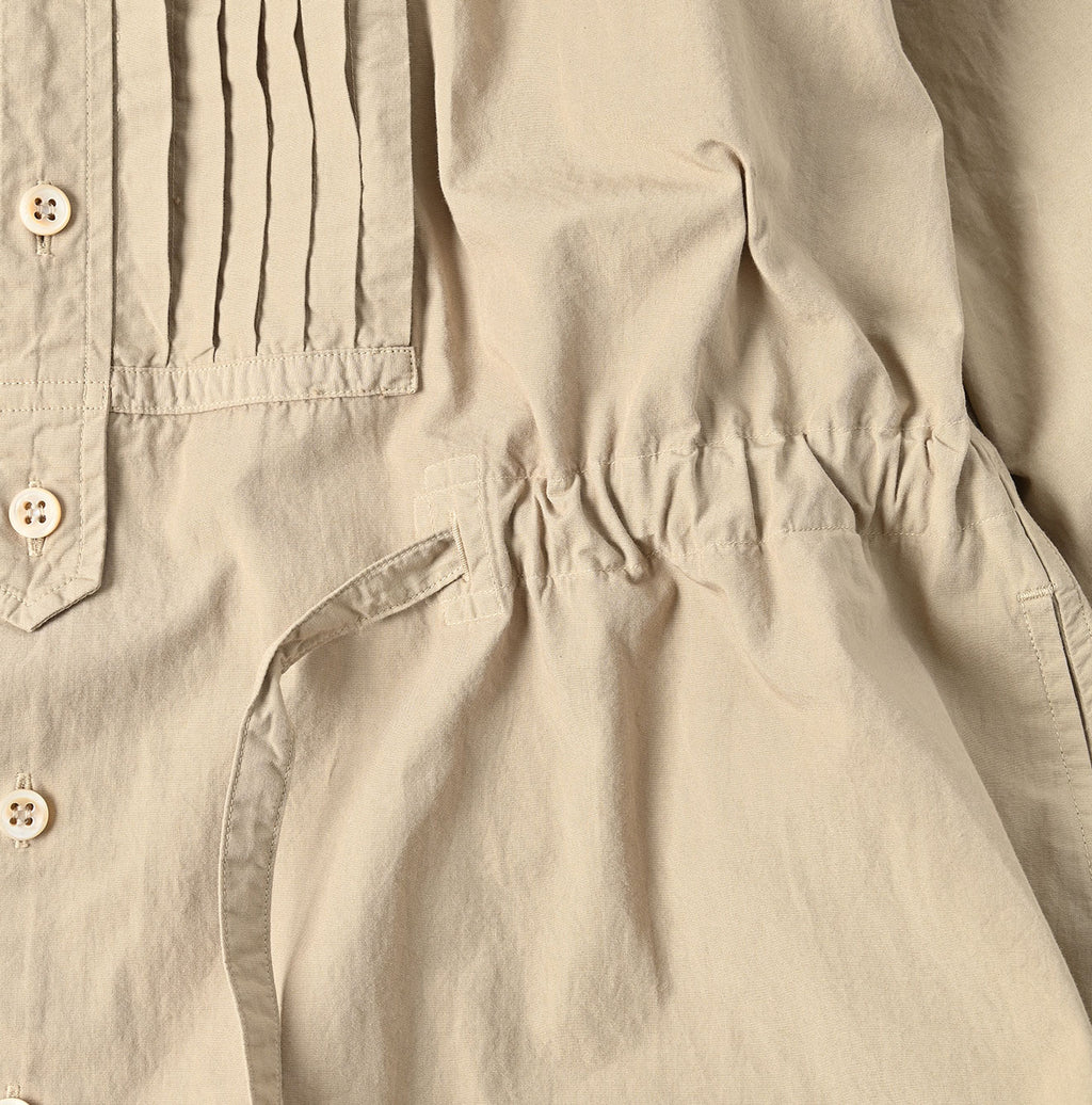 Compact Damp Pintuck Shirt Dress Detail