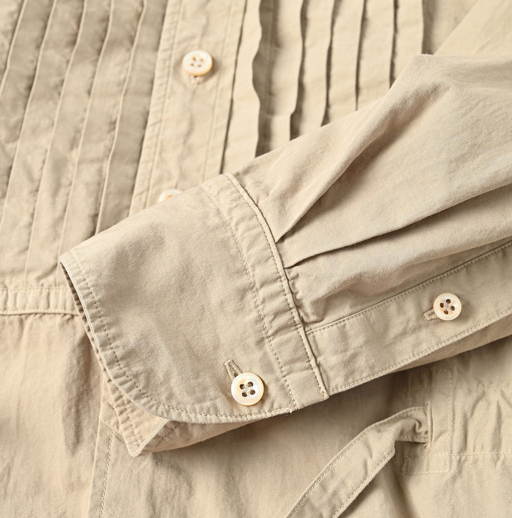 Compact Damp Pintuck Shirt Dress Detail