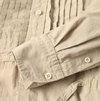 Compact Damp Pintuck Shirt Dress Detail