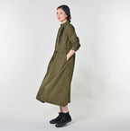 Compact Damp Pintuck Shirt Dress Female Model