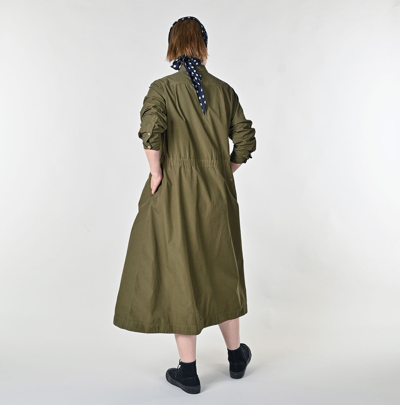 Compact Damp Pintuck Shirt Dress Female Model