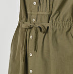 Compact Damp Pintuck Shirt Dress Detail