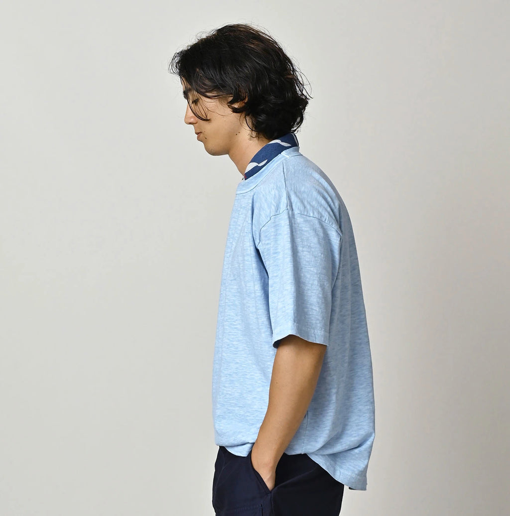 45 Plant Dyed Tenjiku 908 Ocean T-shirt