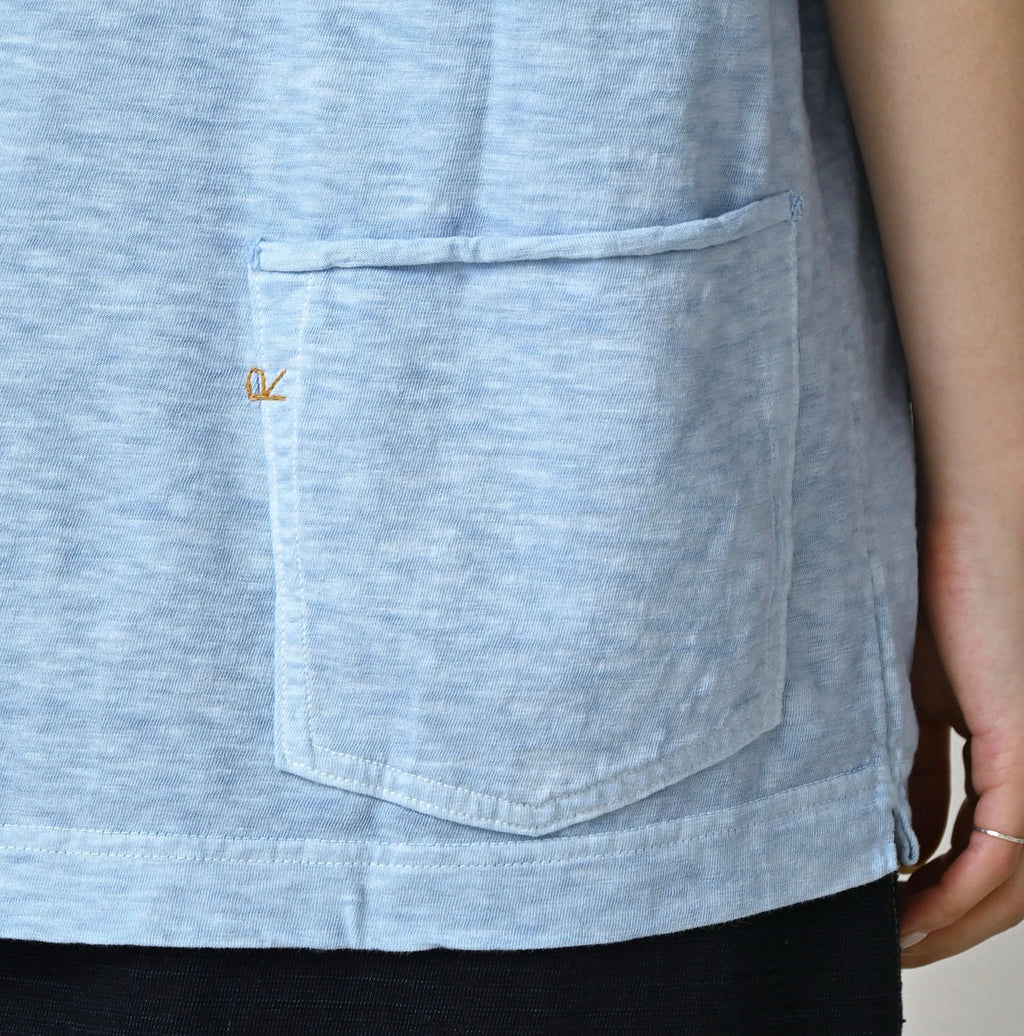 45 Plant Dyed Tenjiku 908 Ocean T-shirt