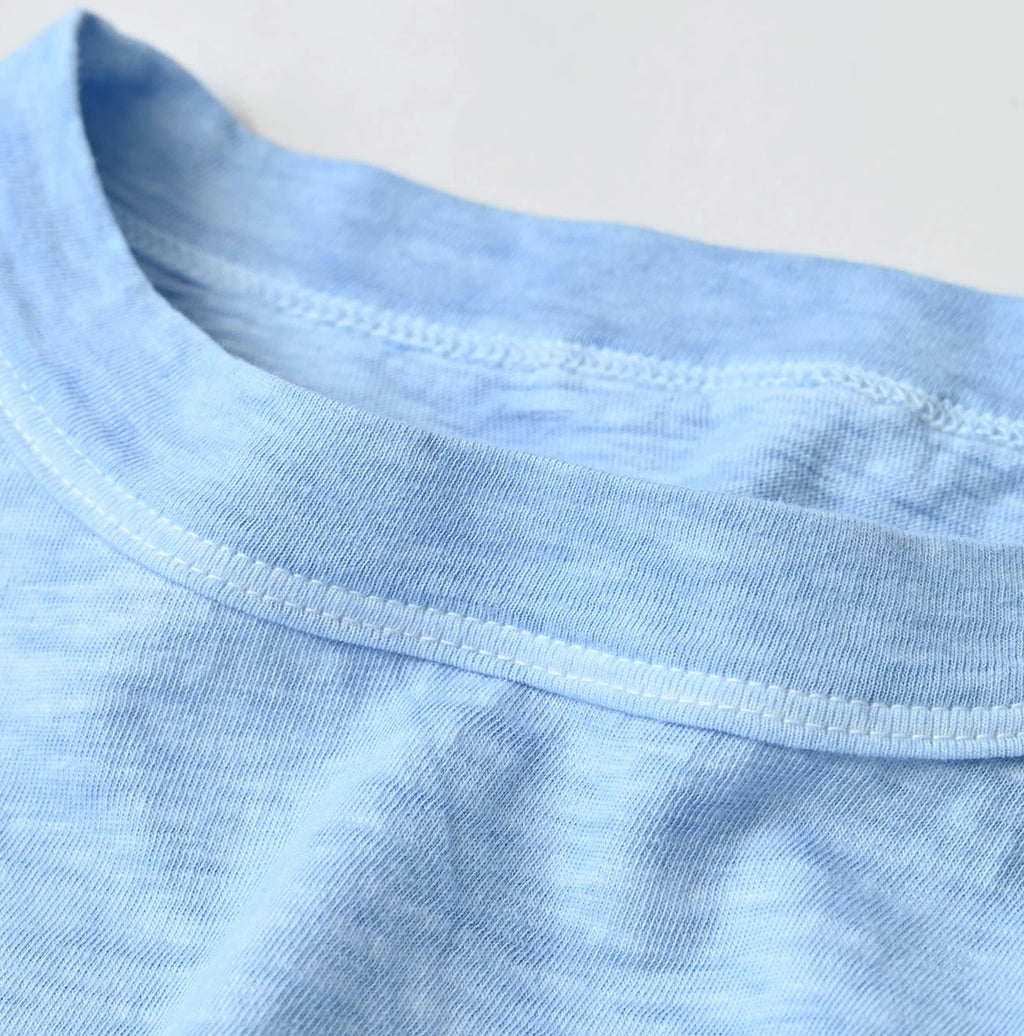 45 Plant Dyed Tenjiku 908 Ocean T-shirt