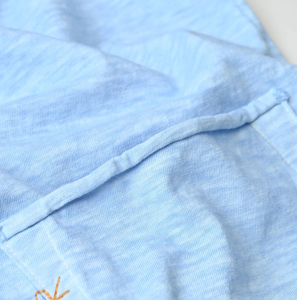 45 Plant Dyed Tenjiku 908 Ocean T-shirt