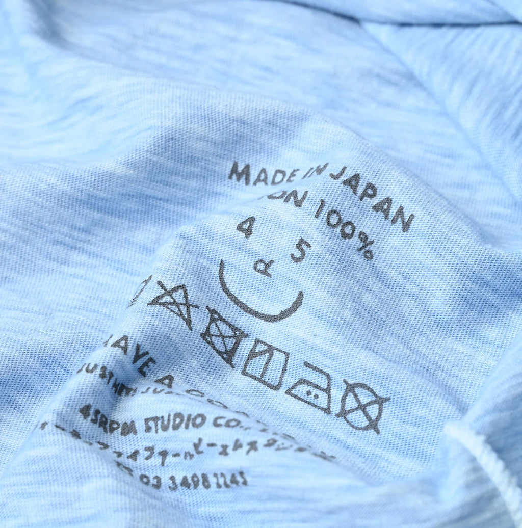 45 Plant Dyed Tenjiku 908 Ocean T-shirt