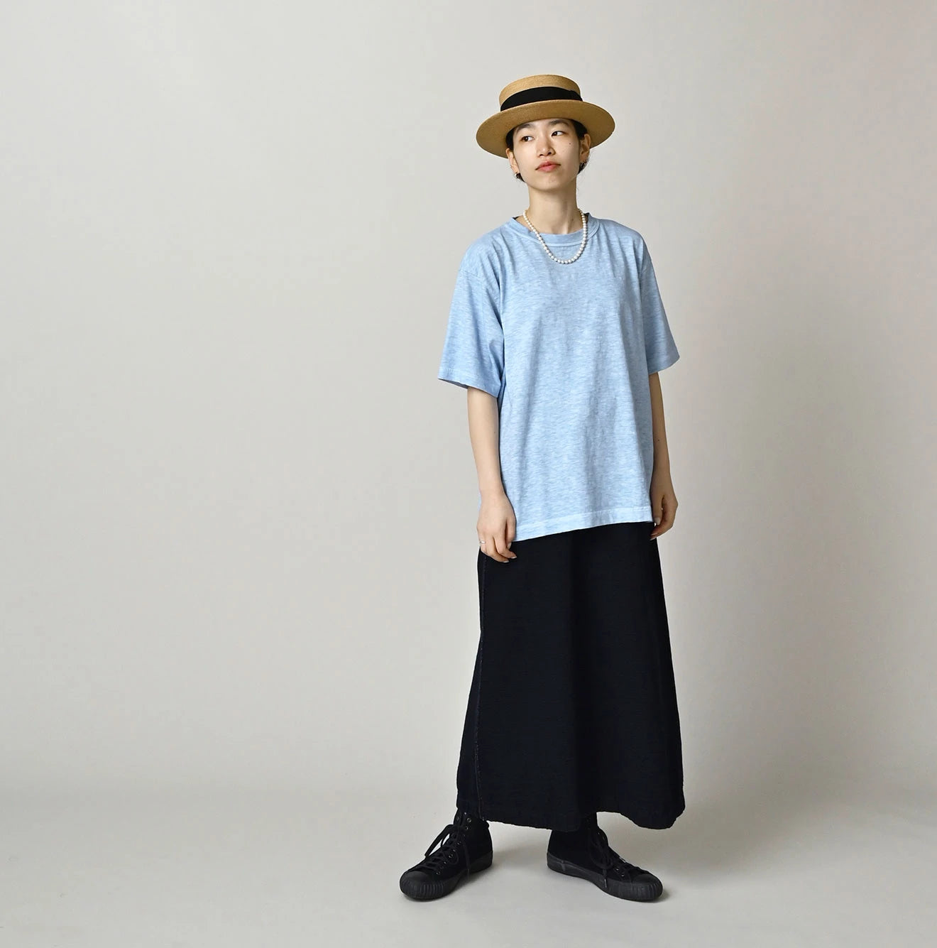 45 Plant Dyed Tenjiku 908 Ocean T-shirt