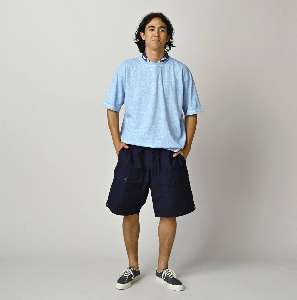 45 Plant Dyed Tenjiku 908 Ocean T-shirt