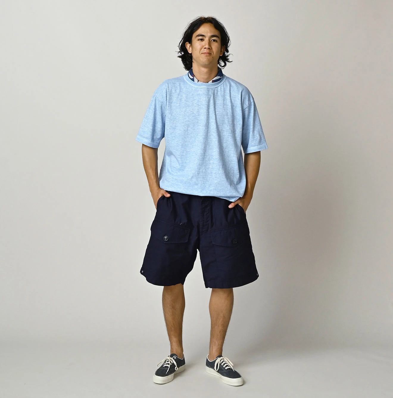 45 Plant Dyed Tenjiku 908 Ocean T-shirt