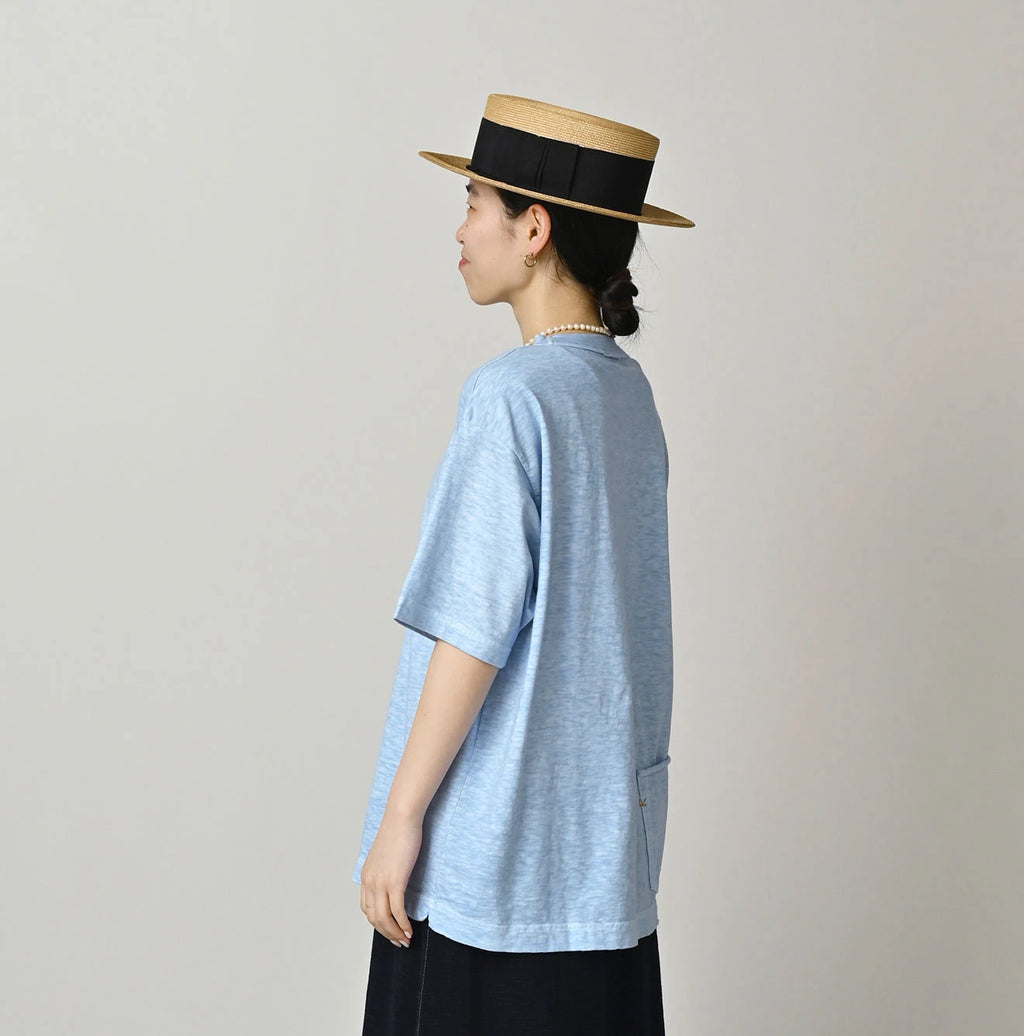 45 Plant Dyed Tenjiku 908 Ocean T-shirt