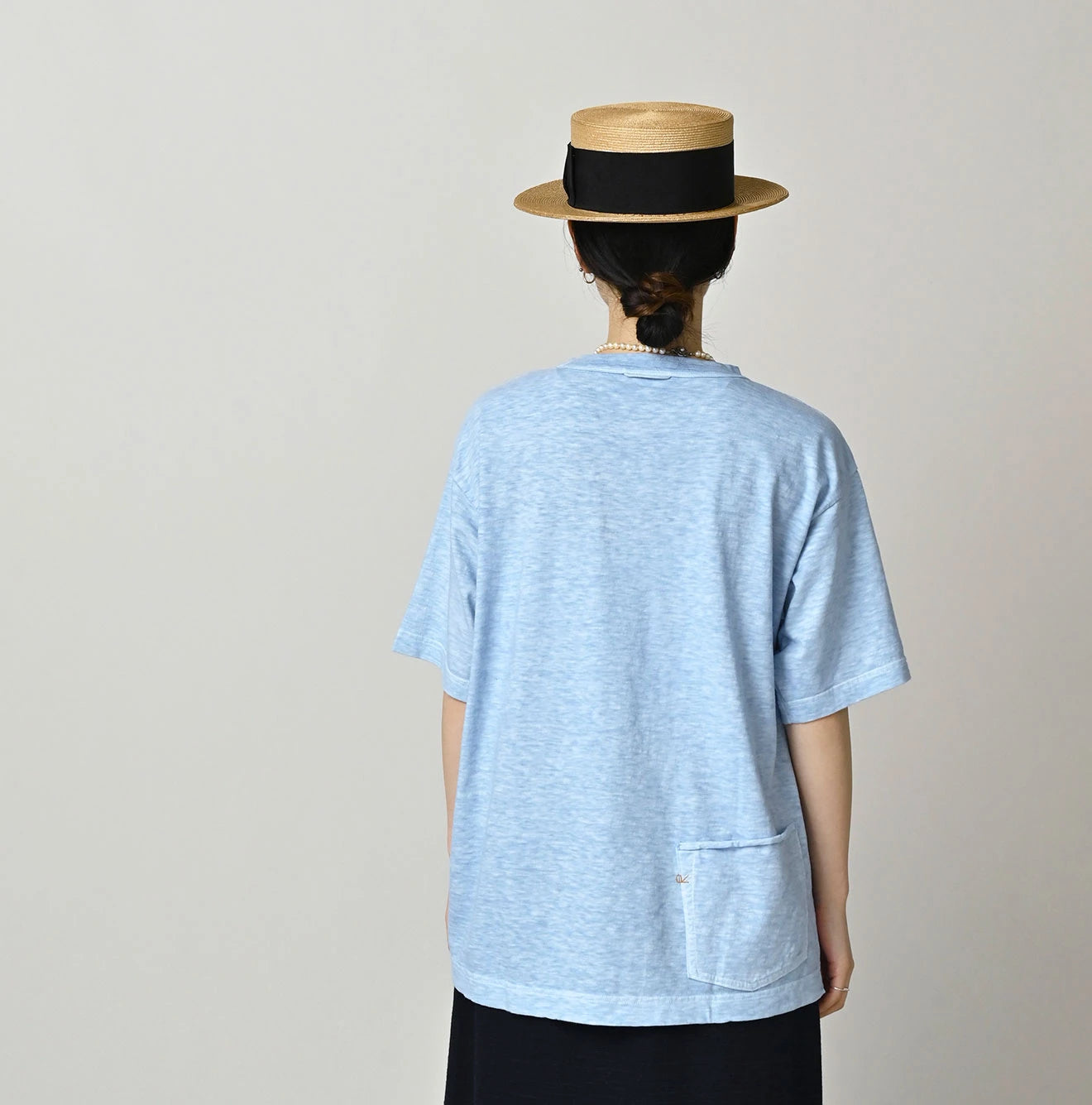 45 Plant Dyed Tenjiku 908 Ocean T-shirt