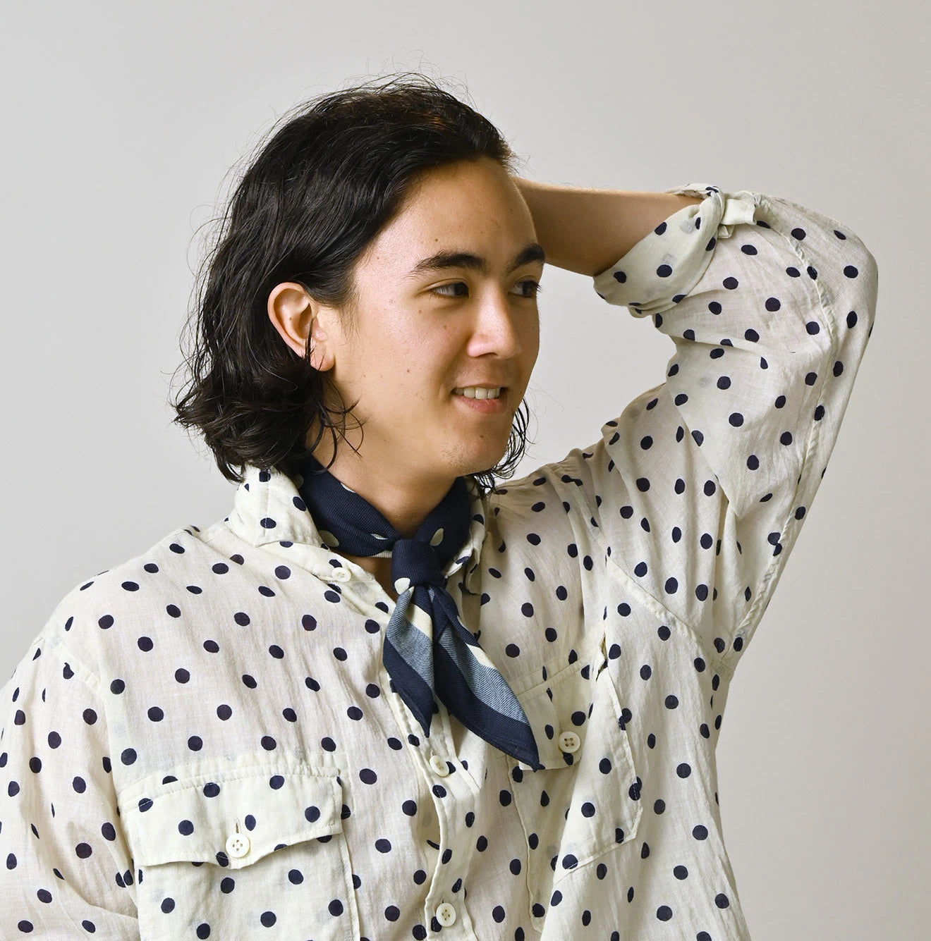Indigo Australian Aya Polka Dot Bandana