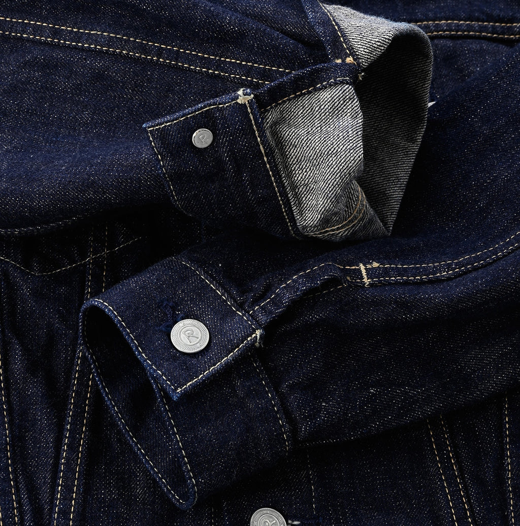 Futatabi 6.5 Ai Denim Sorahikohime Jacket Detail