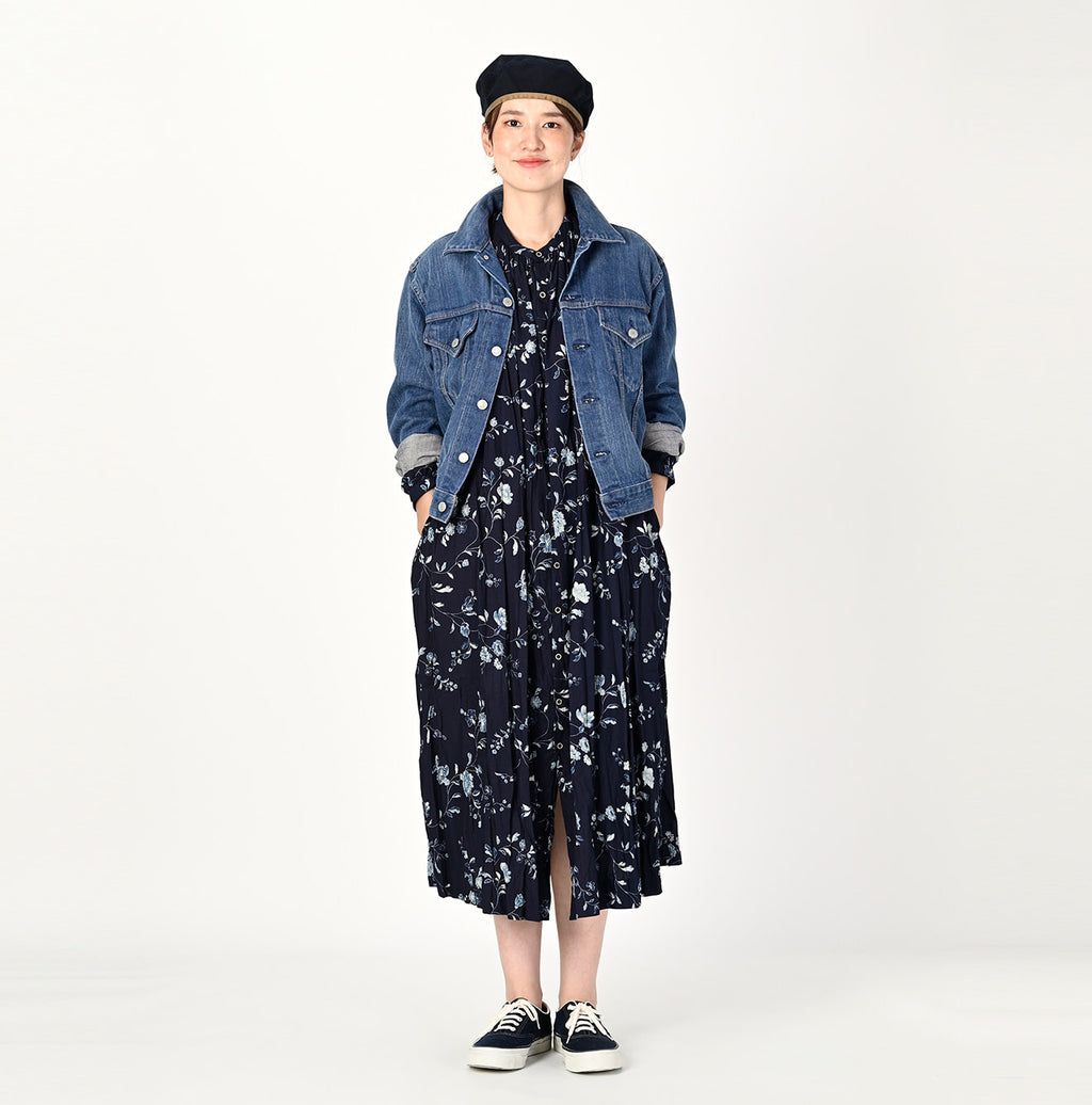 Futatabi 6.5 Ai Denim Sorahikohime Jacket Female Model