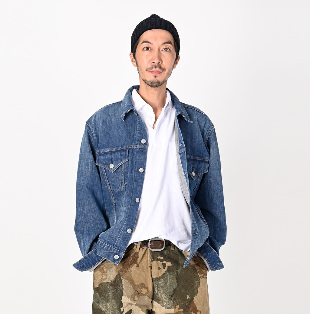 Futatabi 6.5 Ai Denim Sorahikohime Jacket Male Model
