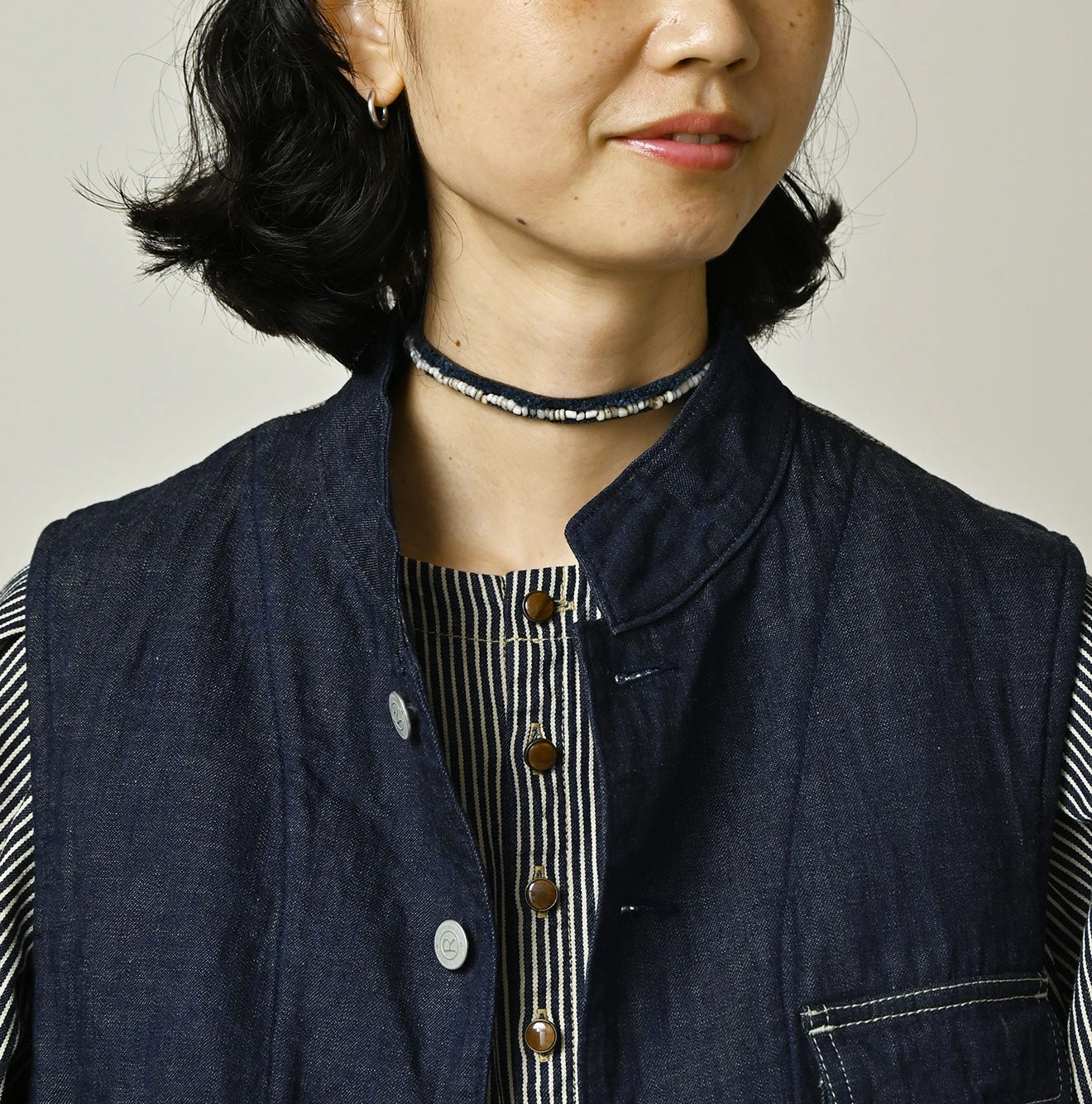 Komugi Denim x Rug Urake 908 Yama Vest Nou