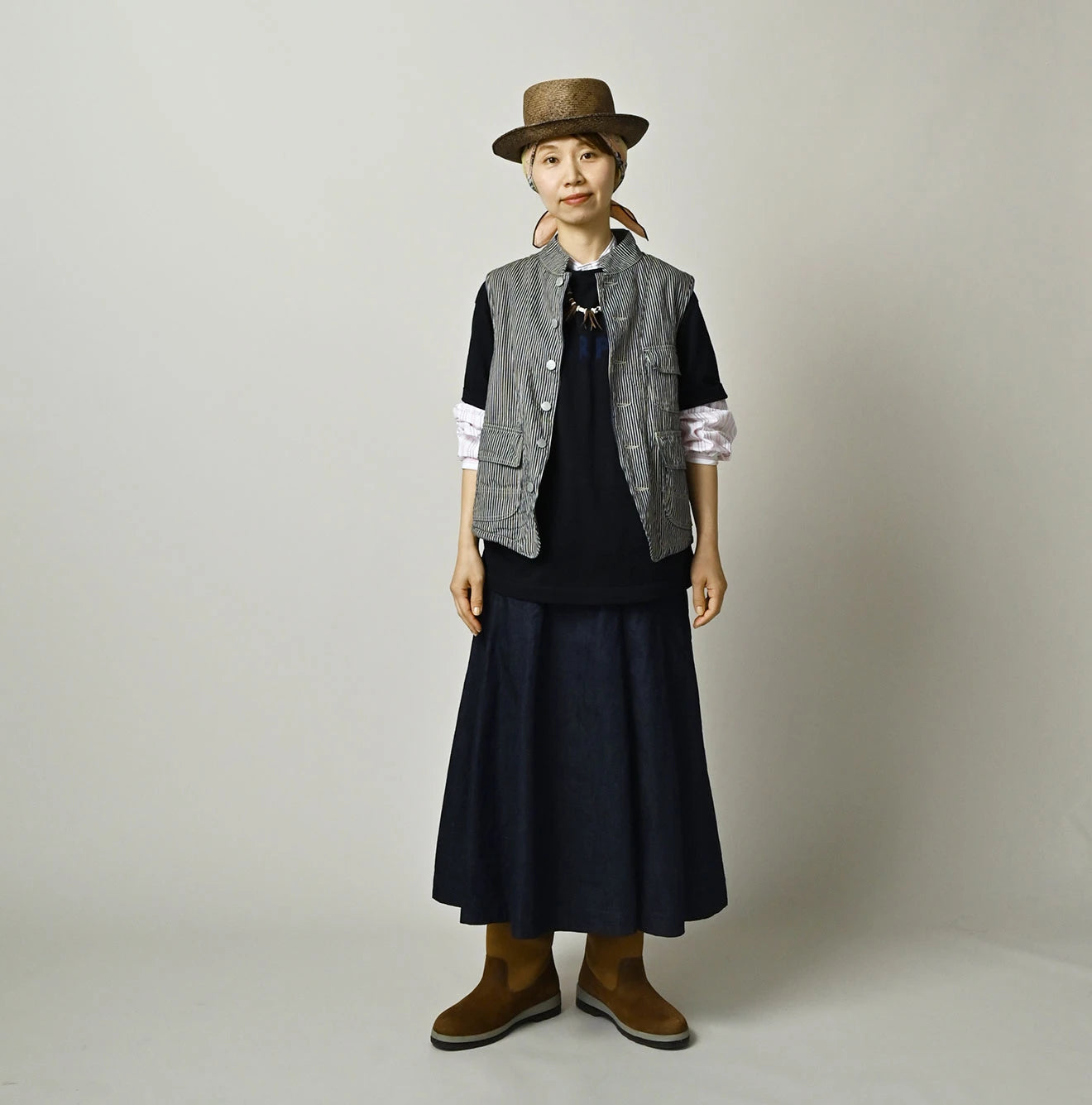 Komugi Denim x Rug Urake 908 Yama Vest Nou