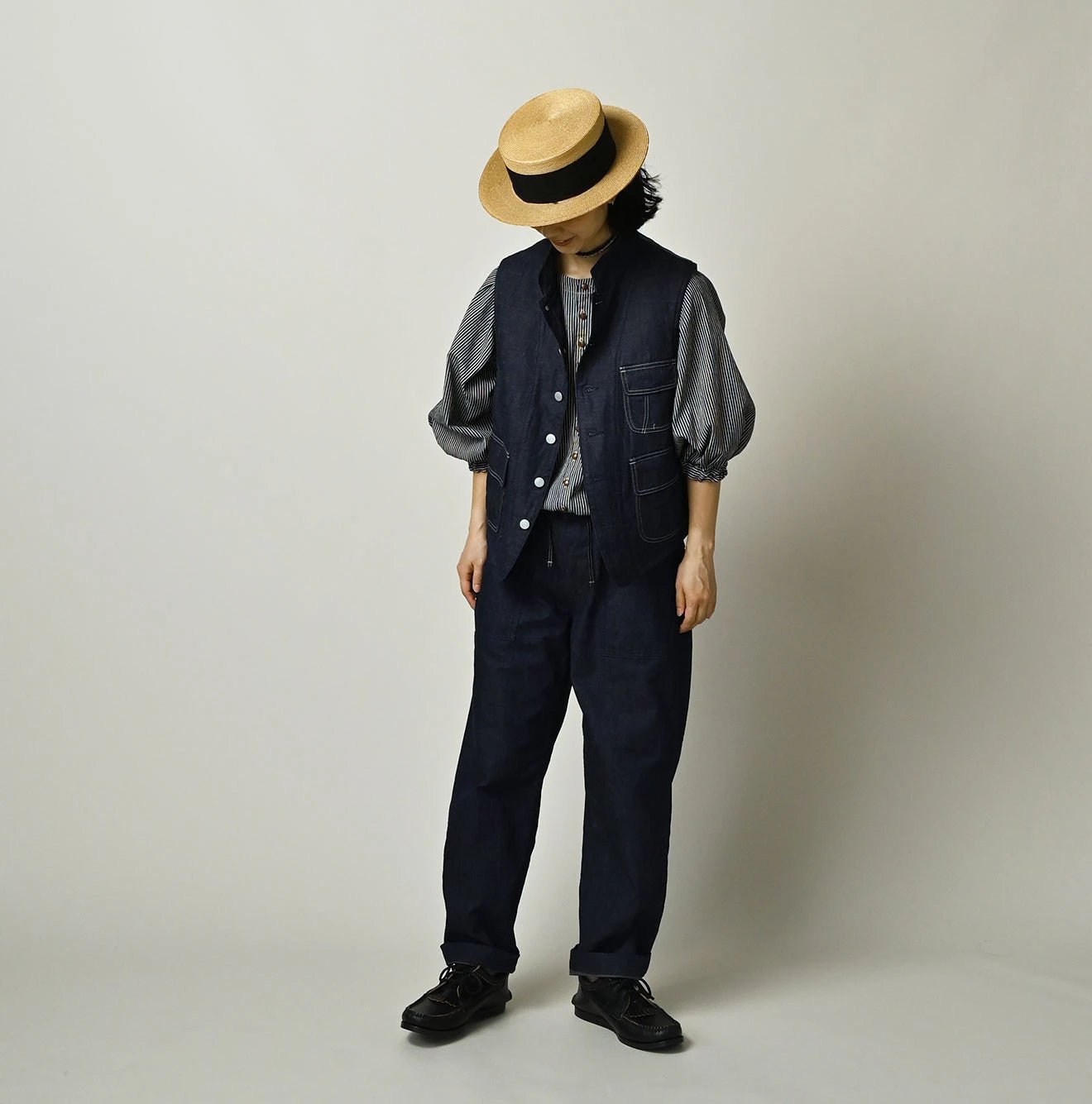 Komugi Denim x Rug Urake 908 Yama Vest Nou