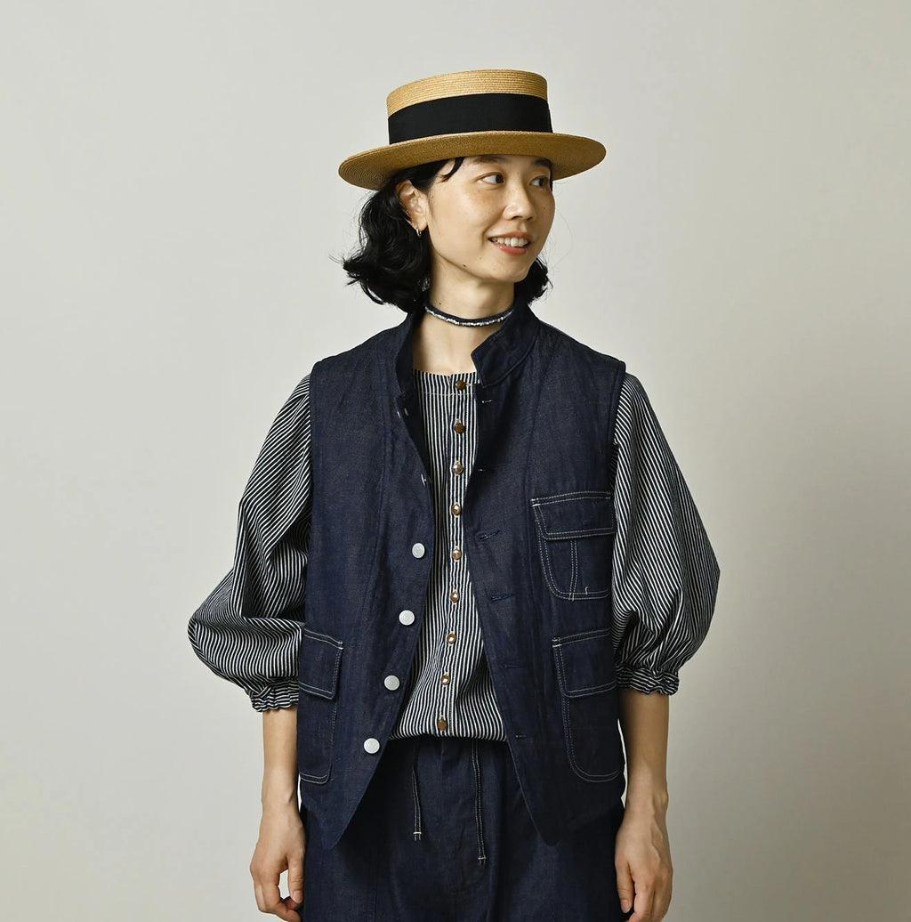 Komugi Denim x Rug Urake 908 Yama Vest Nou
